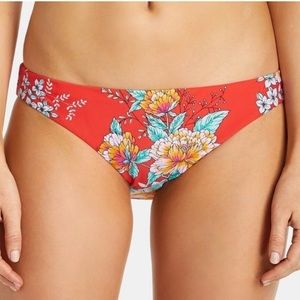 Raisins red floral bikini bottom